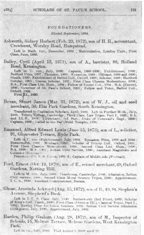 SA-Scholar of St Paul School - Sri Aurobindo